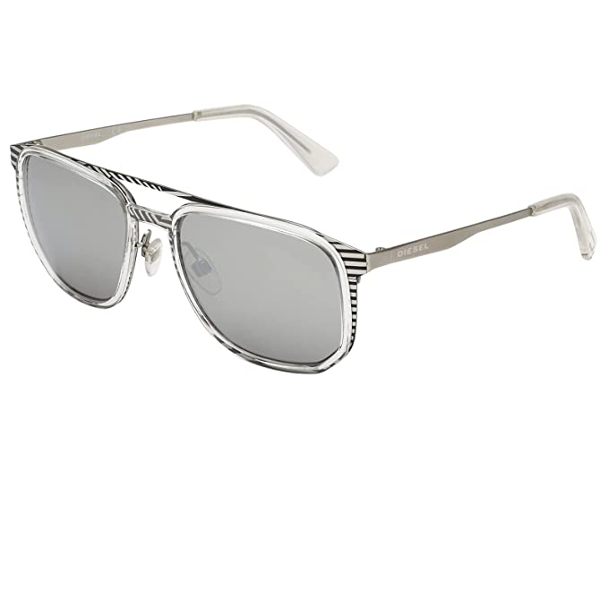 Diesel Mirrored Square Men's Sunglasses - ( DL0294 5520C |55| Silver Color Lens )