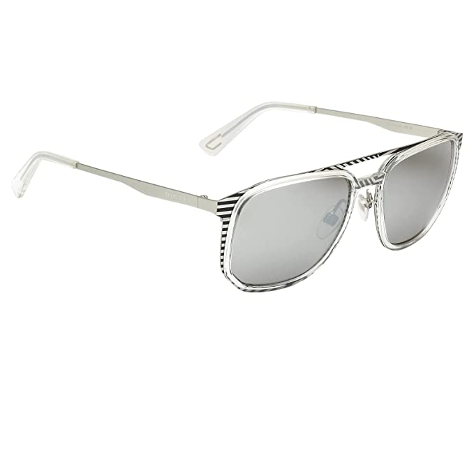 Diesel Mirrored Square Men's Sunglasses - ( DL0294 5520C |55| Silver Color Lens ) - Image 3