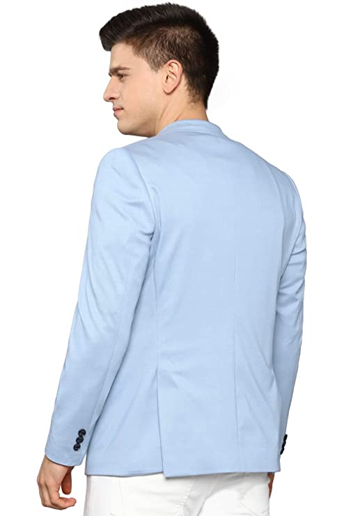 Allen Solly Men's Slim Blazer (ASBZMUJF188424_Blue_42) - Image 3