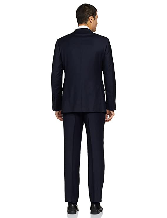 Raymond Wool Men's Full Sleeve Contemporary FIT Dark Blue Formal Suit - Image 2