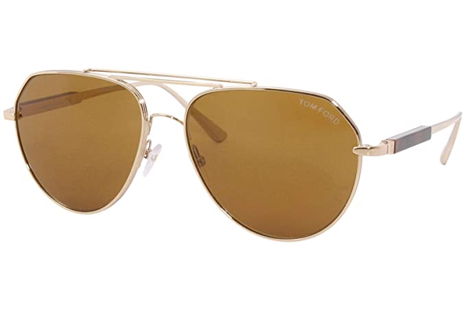 Tom Ford FT0670-28E Sunglasses Gold Frame w/Brown Lens 61mm